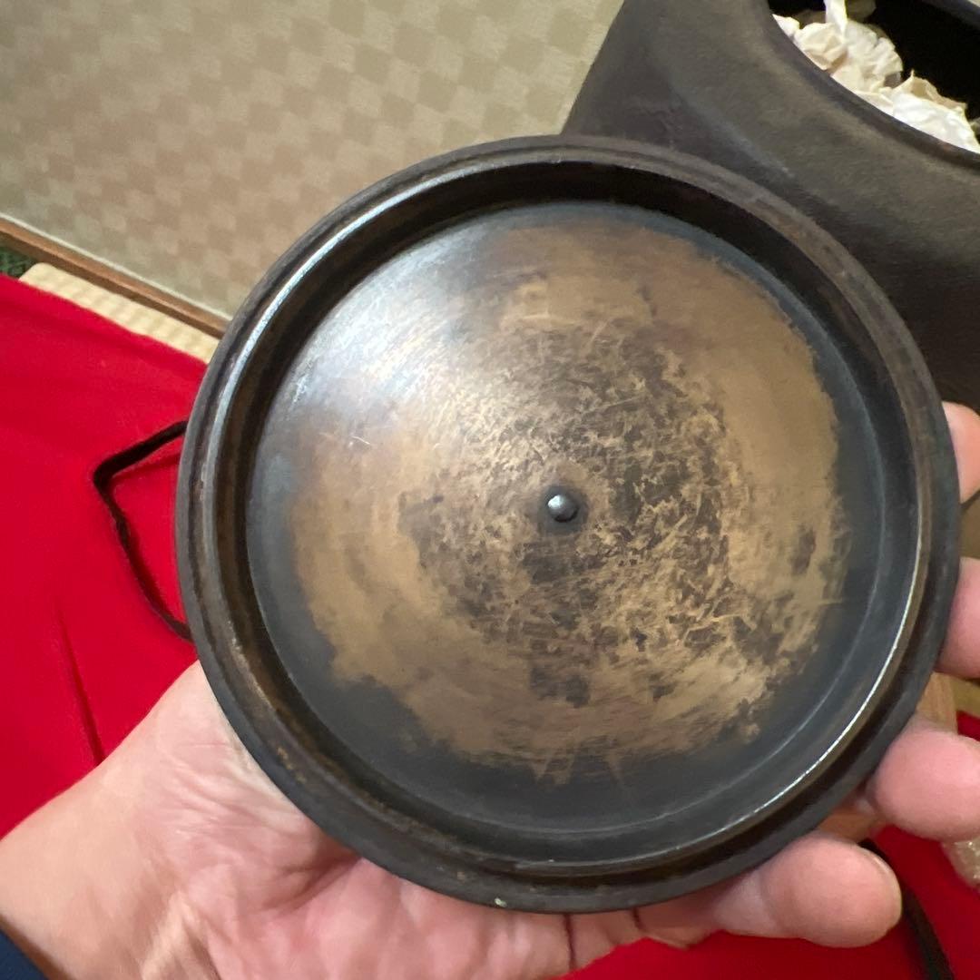 人間国宝 釜師 角谷一圭作 松地紋 筒釜 供箱　茶道具 保証品