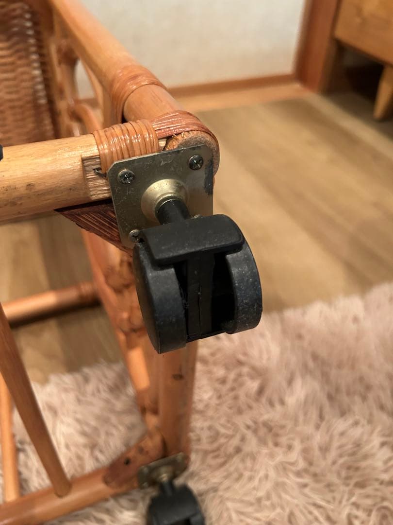 コイズミ　ラタン　ランドリーラック　ランドリーバスケット　脱衣籠