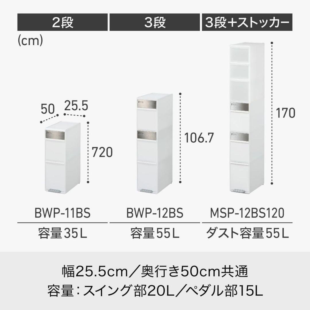 新品 ライクイットlike-it ペダル式ゴミ箱 分別スイングストッカーワイド