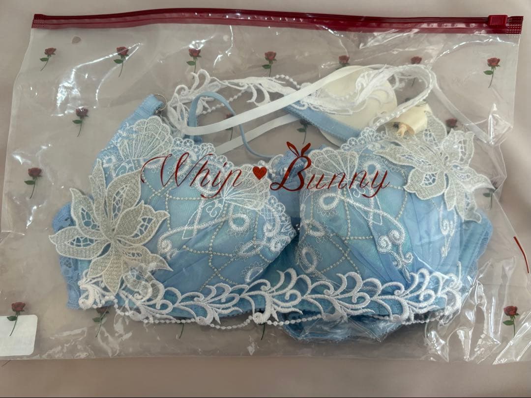 B75 【完売レア】オーロラジュエルマーメイドブラ＆Tバック＆チョーカー/水色