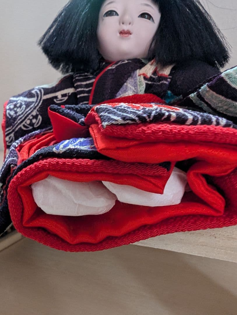 人気作家「味岡映水」 市松人形女の子 日本人形１６cm 桐塑美品 豆人形