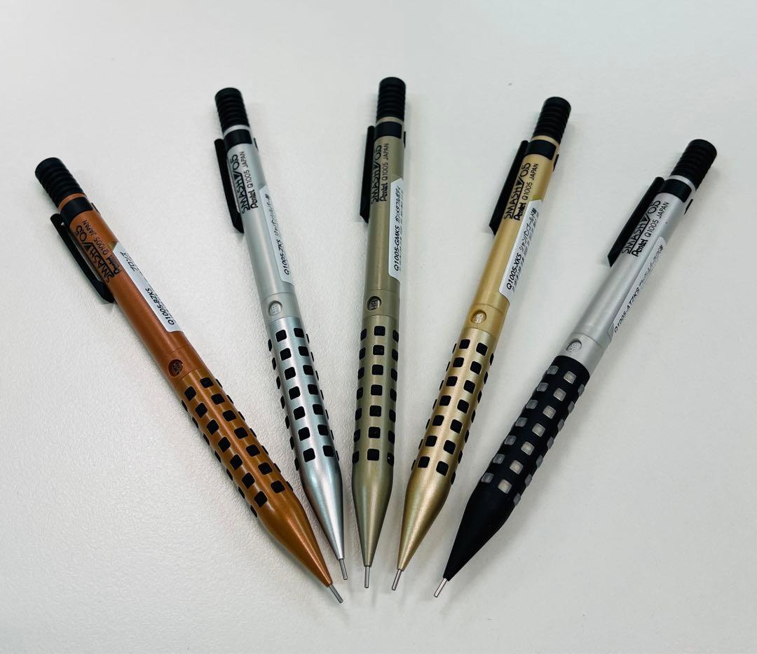 紀寺商事限定★ぺんてる スマッシュ smash ブラックシルバーほか ５本セット