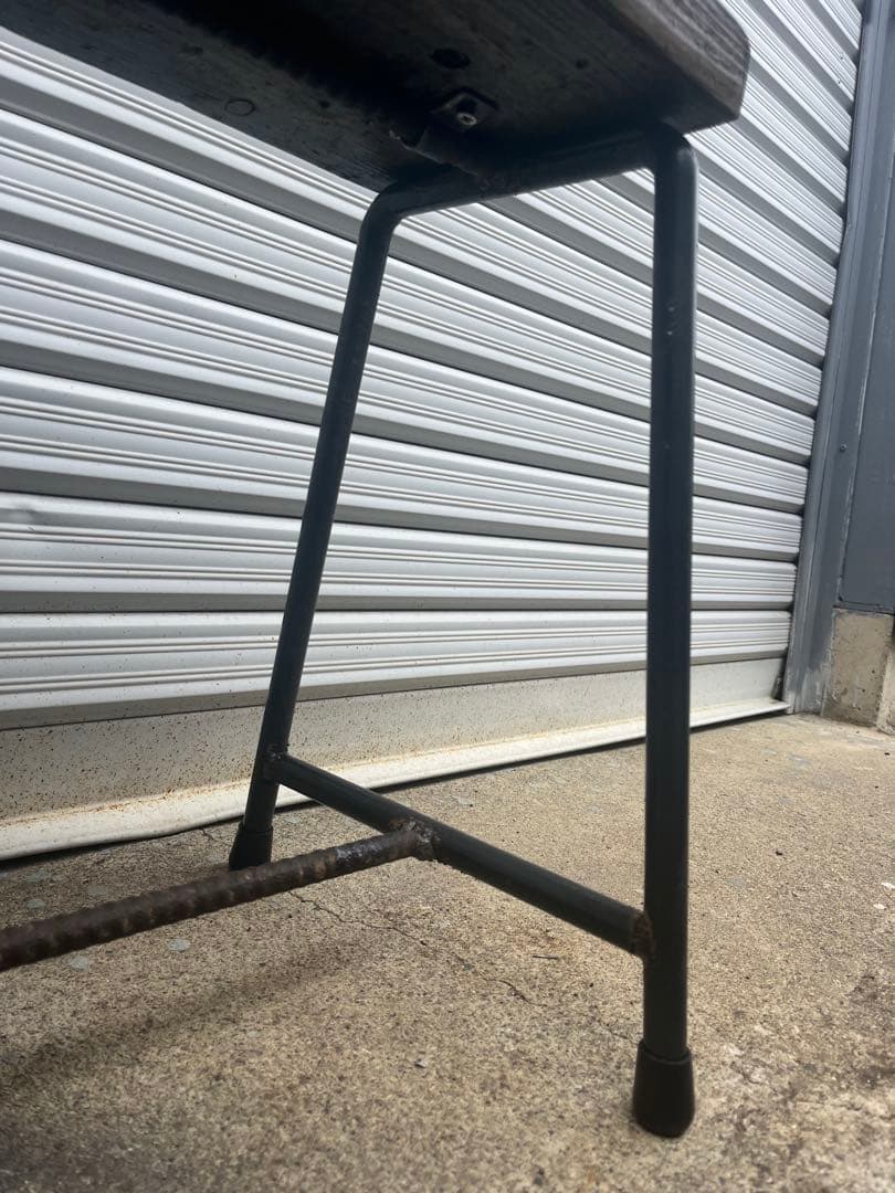 アイアン　ベンチ　足場板（古材）　アンティーク　板保護塗料　送料込み