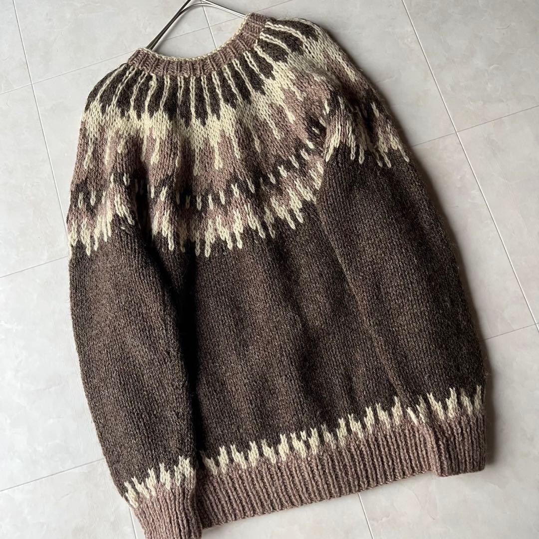 マックレガー 70s ノルディック ウール ニット カーディガン M くるみ釦