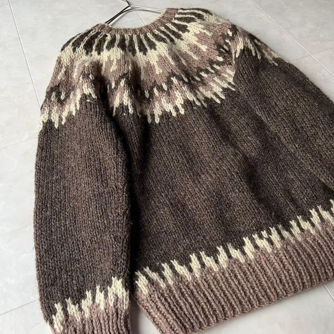 マックレガー 70s ノルディック ウール ニット カーディガン M くるみ釦