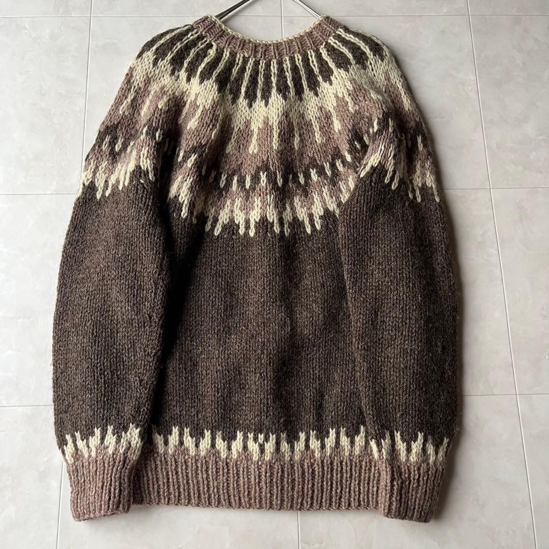 マックレガー 70s ノルディック ウール ニット カーディガン M くるみ釦