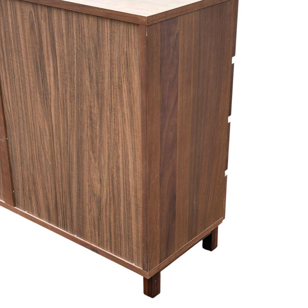 【美品】無印良品 廃盤 チェスト ワイド 4段 足付き ウォールナット材 北欧風