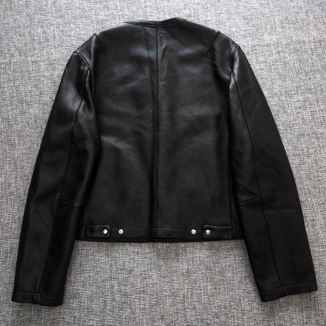 ディノス　ソークロース　ラムレザー　ノーカラージャケット　LLサイズ