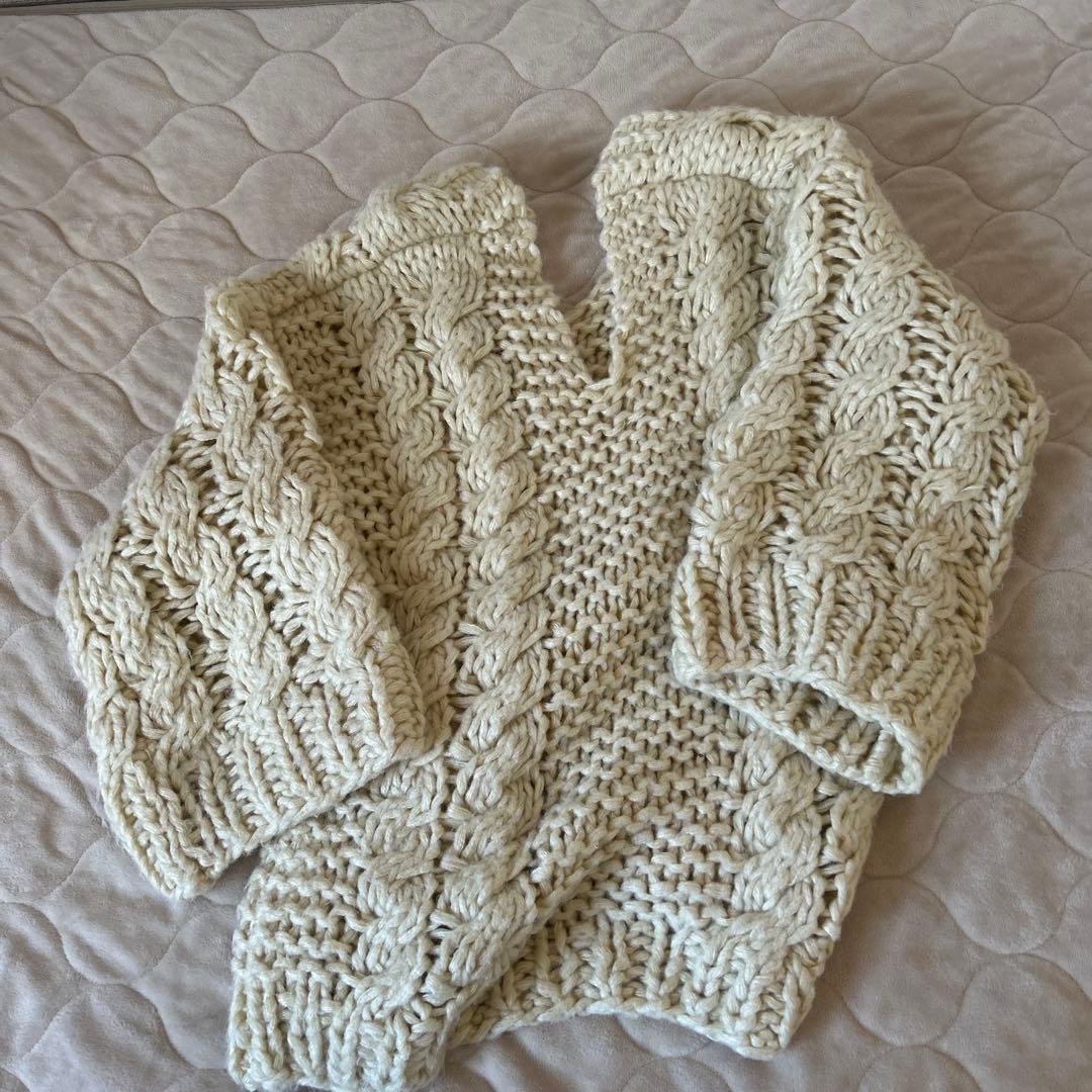 トップス efu HAND CABLE KNIT