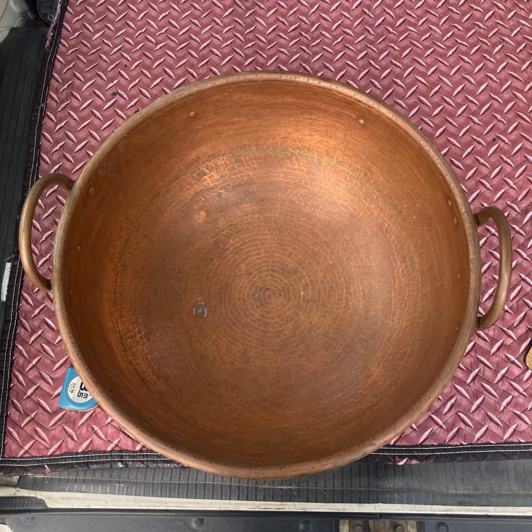 銅製 両手鍋 直径約50cm 高さ約20cm