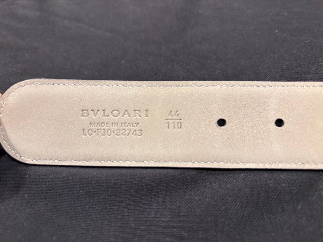 【美品】BVLGARI ブルガリ レザーベルト 44/110 ブラック