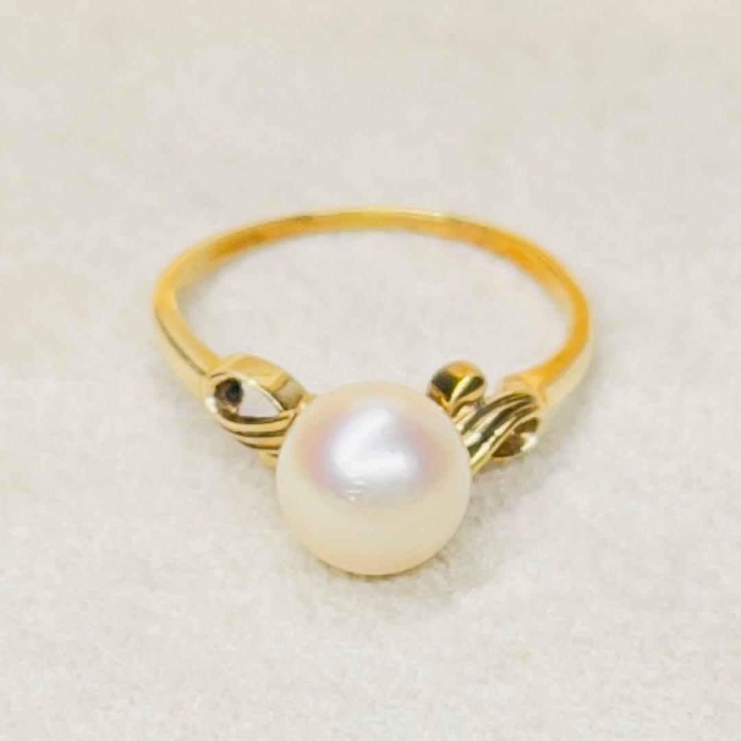 ミキモトアコヤ真珠K14リング