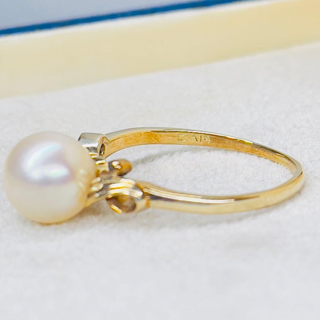 ミキモトアコヤ真珠K14リング
