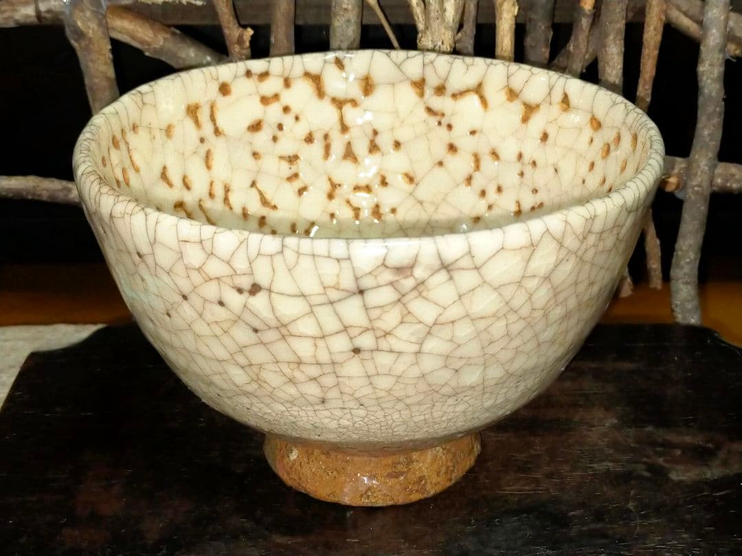 ♥古萩♥　茶碗　無銘　桐箱付き　萩焼　茶道具　骨董　古玩