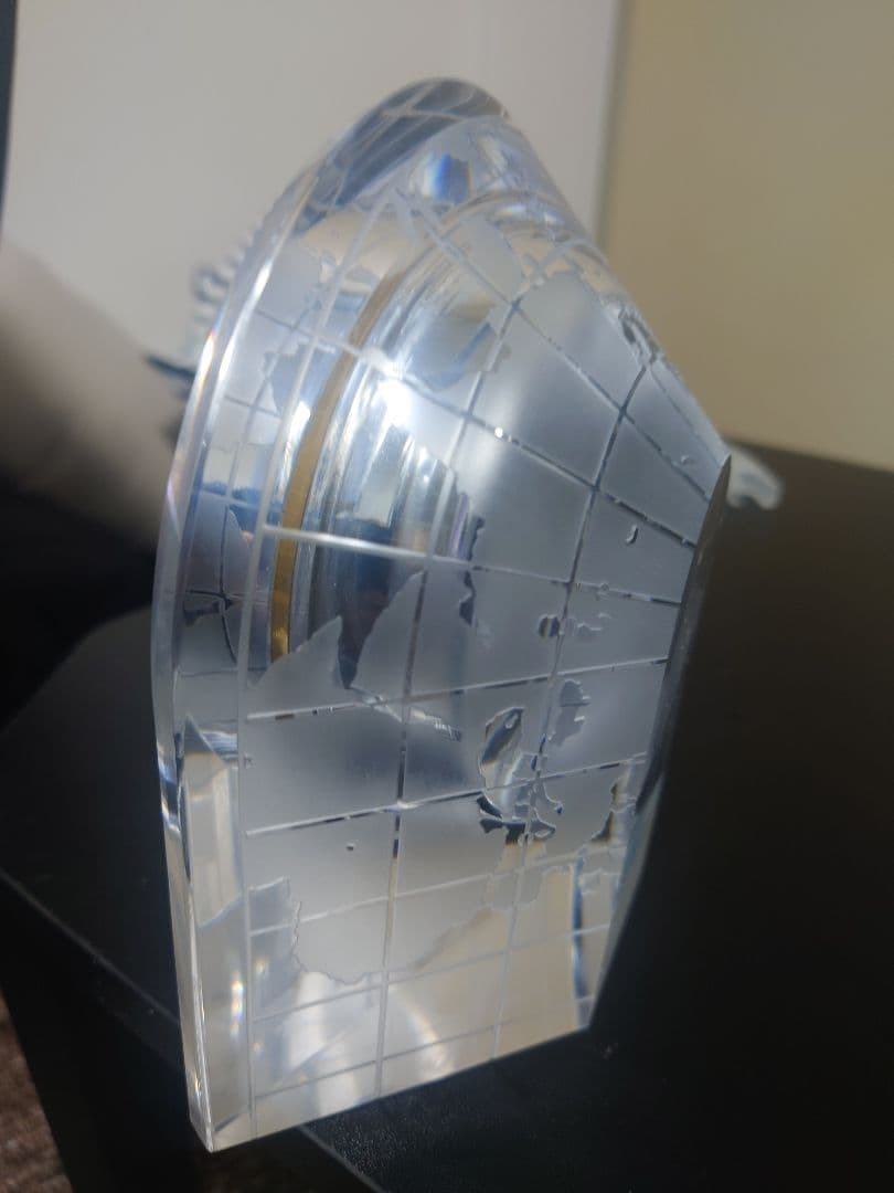 HOYAクリスタル クリスタルガラス 置時計 水晶電子時計