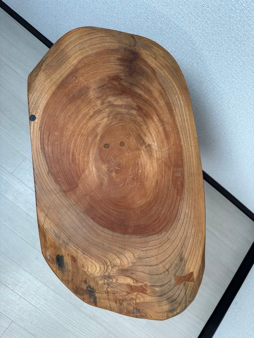 天然木 無垢材 手作り サイドテーブル 机 電話台 花台 管理No.※i4※