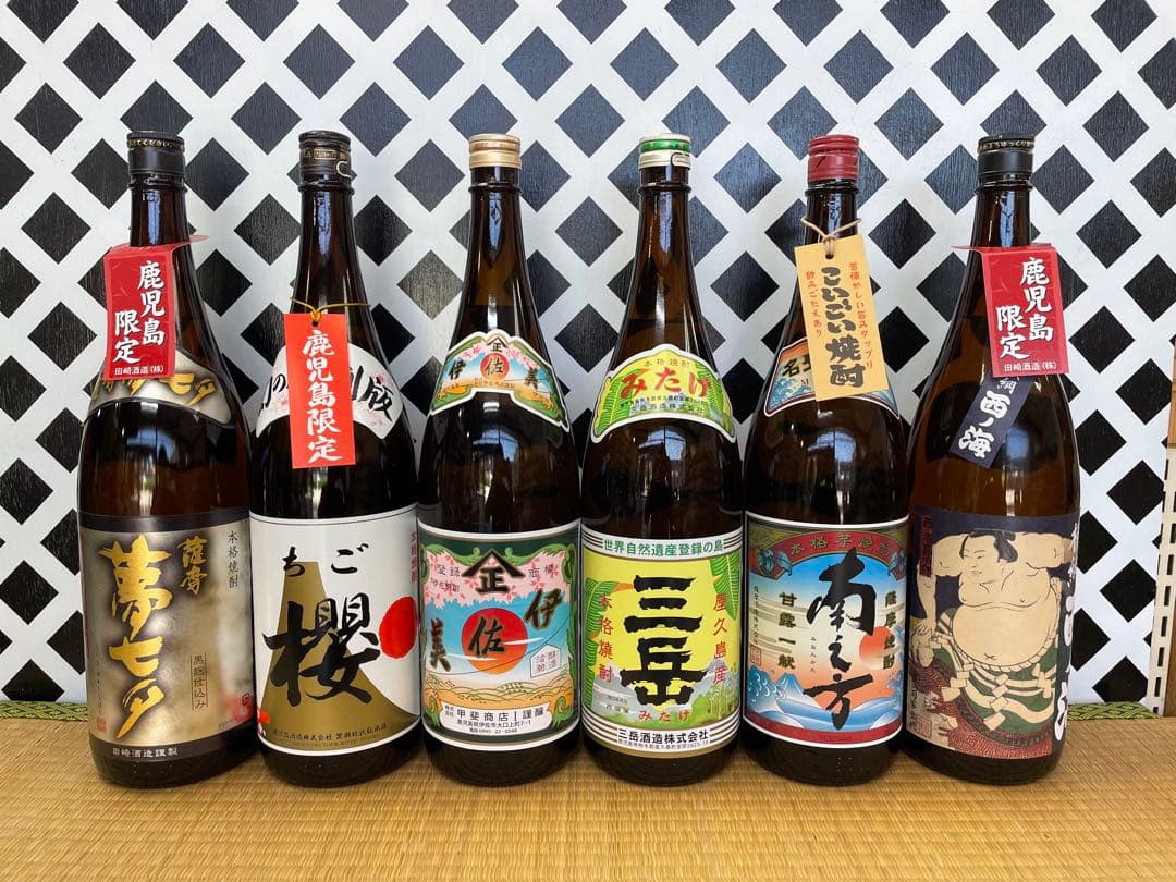 鹿児島限定セット 夢七夕 ちご櫻 伊佐美 三岳 南之方 西ノ海 ６本組