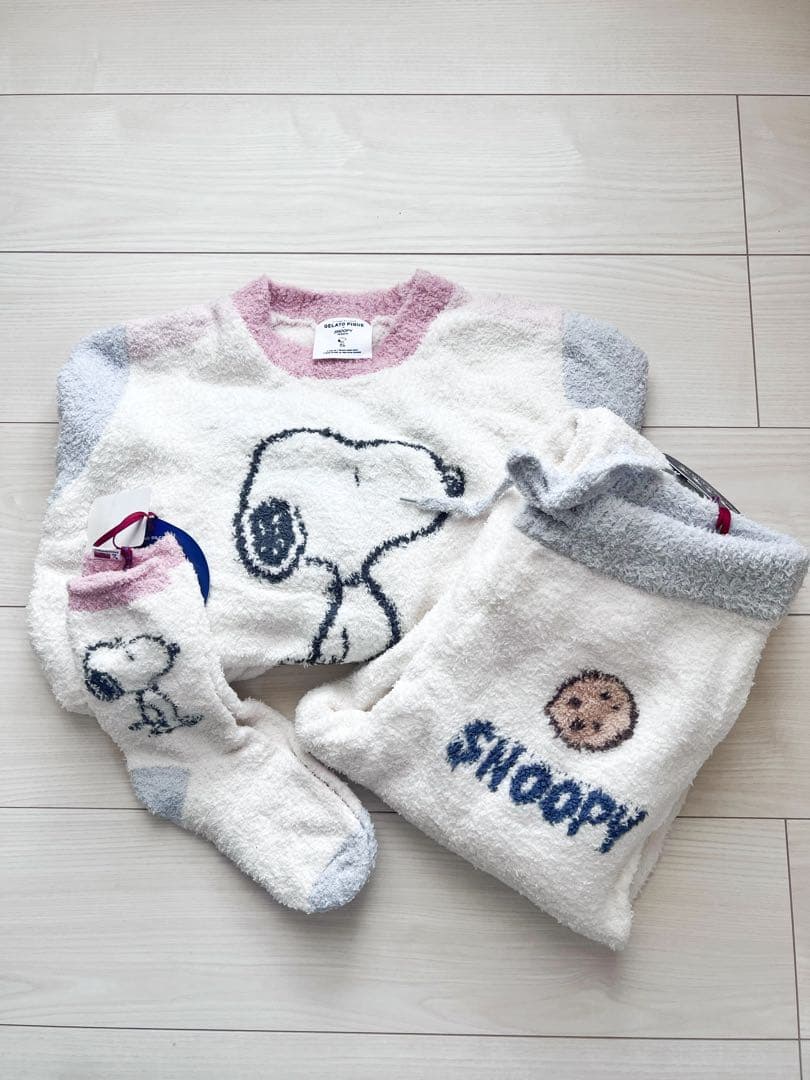 新品未使用　ジェラートピケ　スヌーピー ルームウェア 3点セット