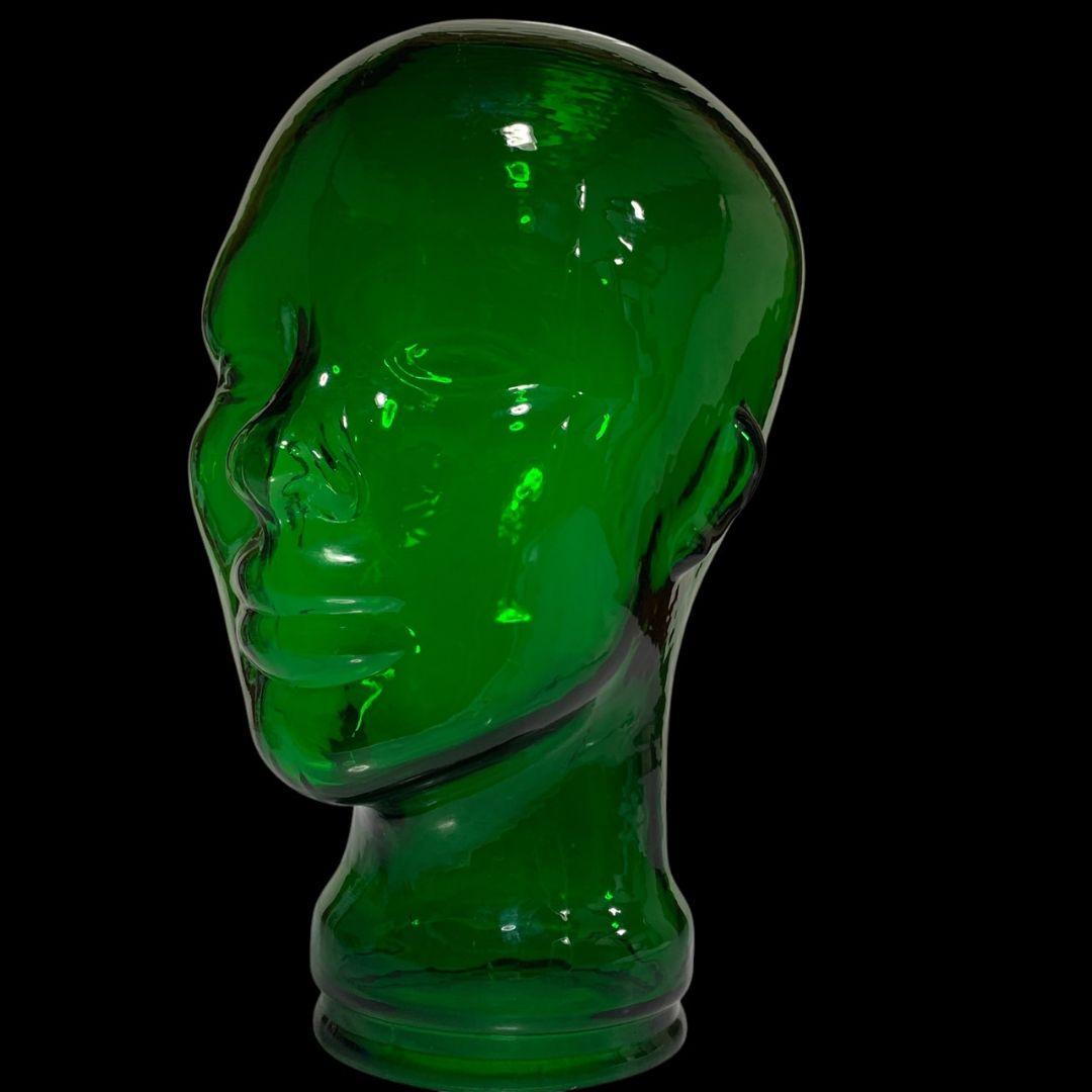 ヴィンテージ ガラス製 マネキン ヘッド インテリア ディスプレイ オブジェ