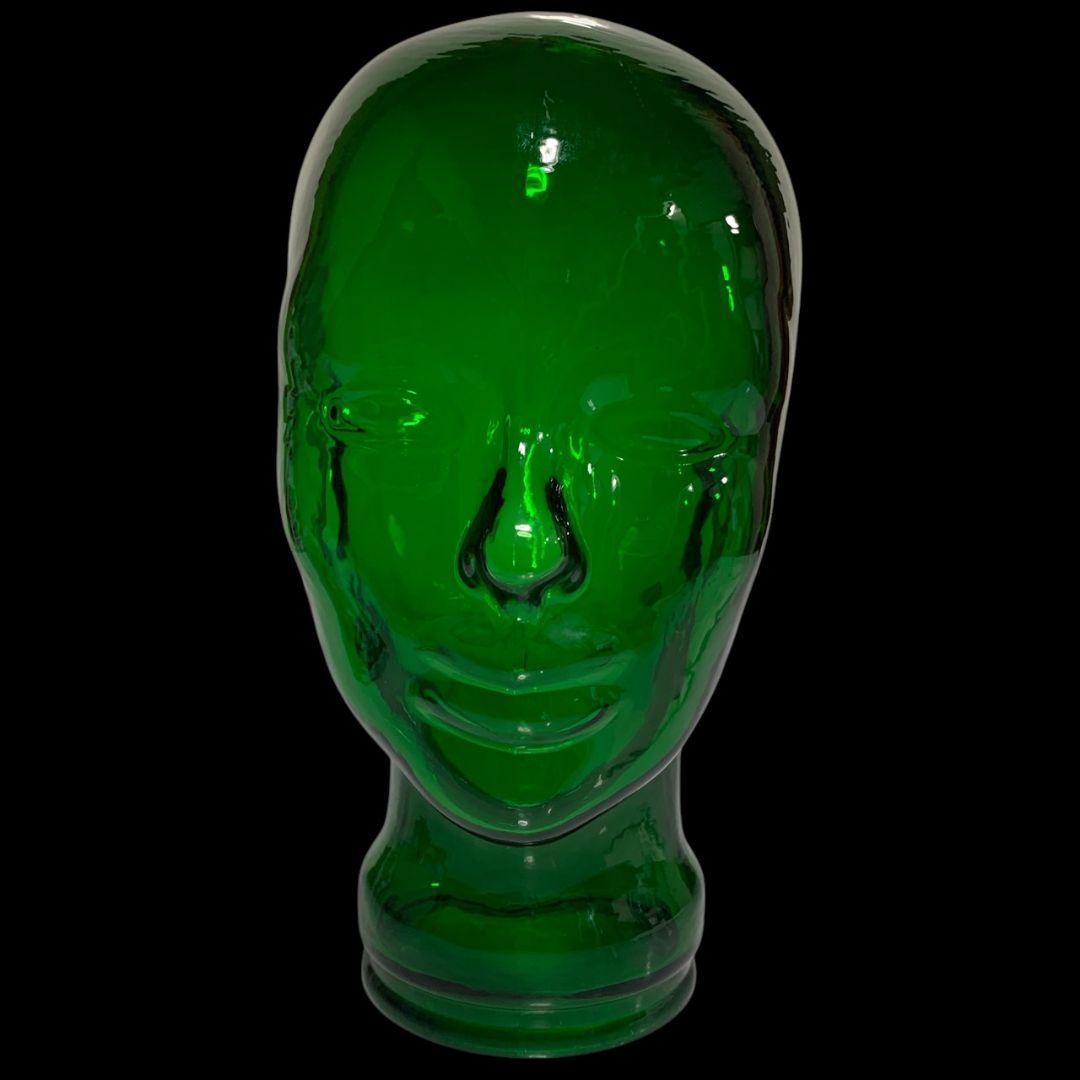 ヴィンテージ ガラス製 マネキン ヘッド インテリア ディスプレイ オブジェ