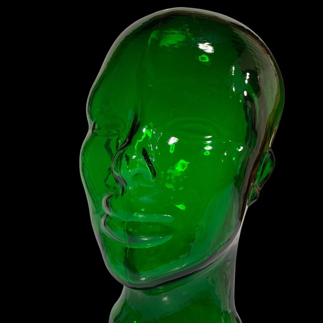 ヴィンテージ ガラス製 マネキン ヘッド インテリア ディスプレイ オブジェ