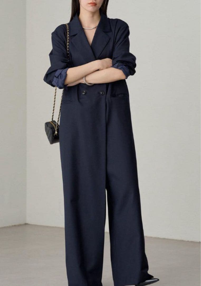 【Loungedress】ダブルジャケットオールインワン