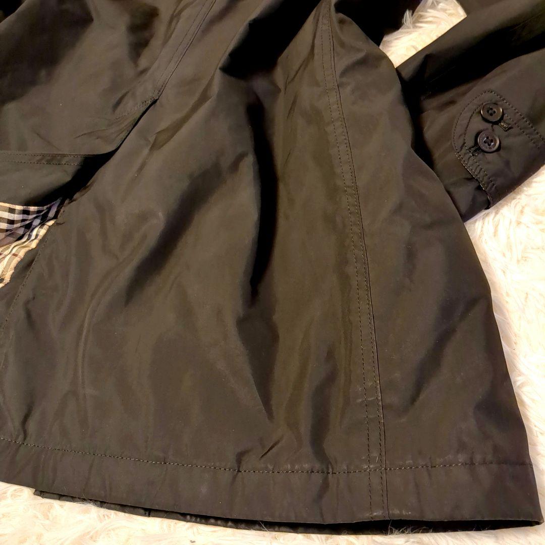 【美品】　バーバリーブラックレーベル　コート　ノバチェック　ライナー付　ファー