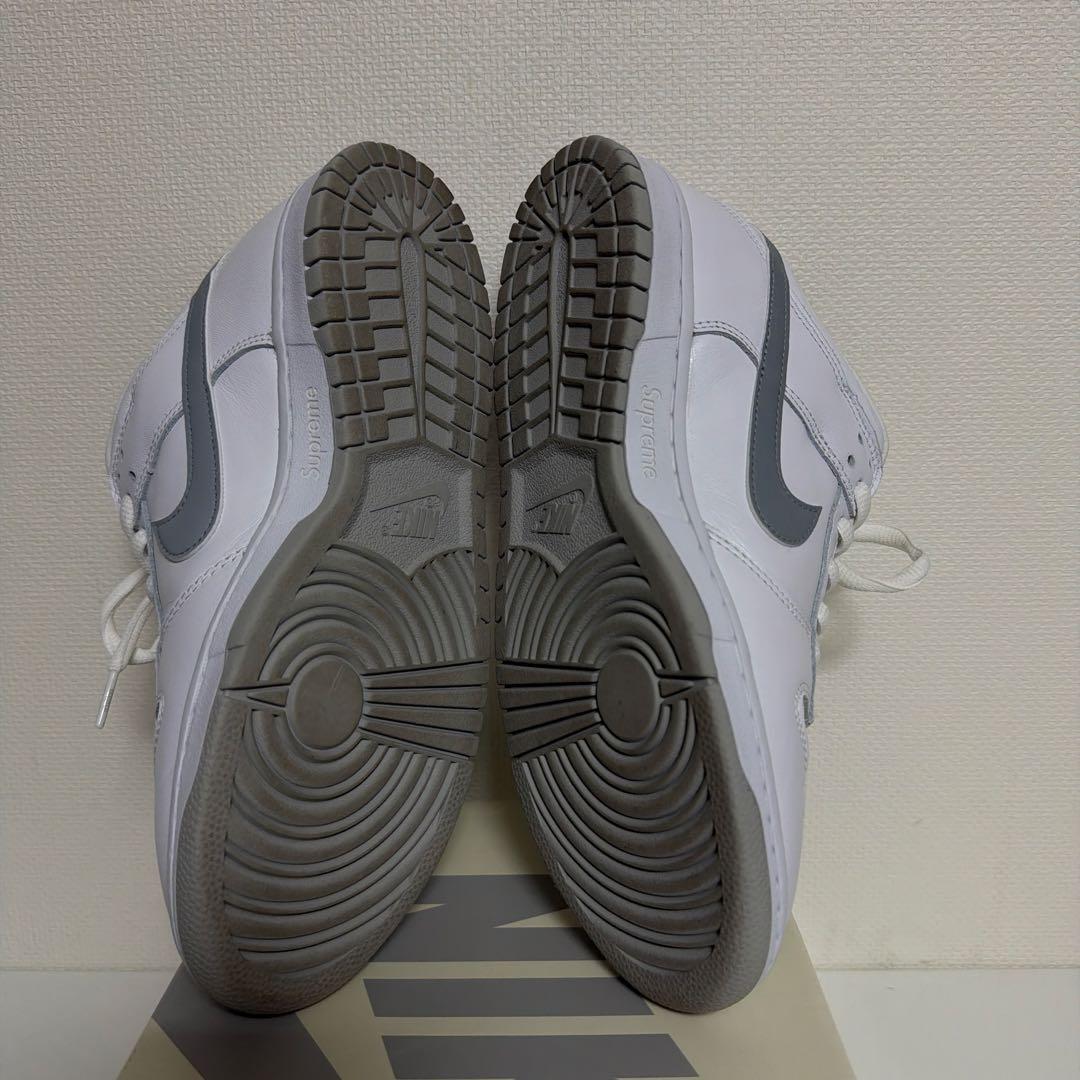 Supreme×SB Dunk \"White/llic Silver\"