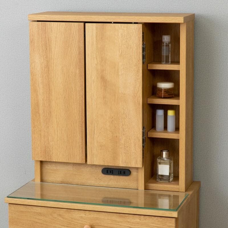 ISK DR PA3　ドレッサー　ナチュラル　チェア付　＊コスメ　メイク