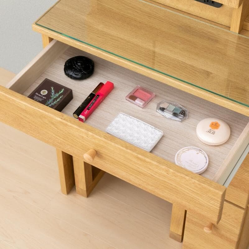 ISK DR PA3　ドレッサー　ナチュラル　チェア付　＊コスメ　メイク