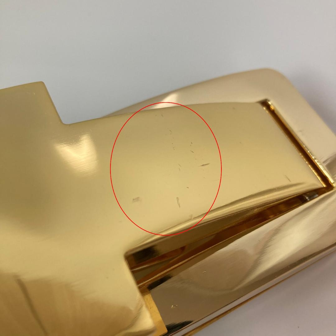 【訳あり】 パワーベルト レバーアクション ワンタッチ可変式　白×ゴールド