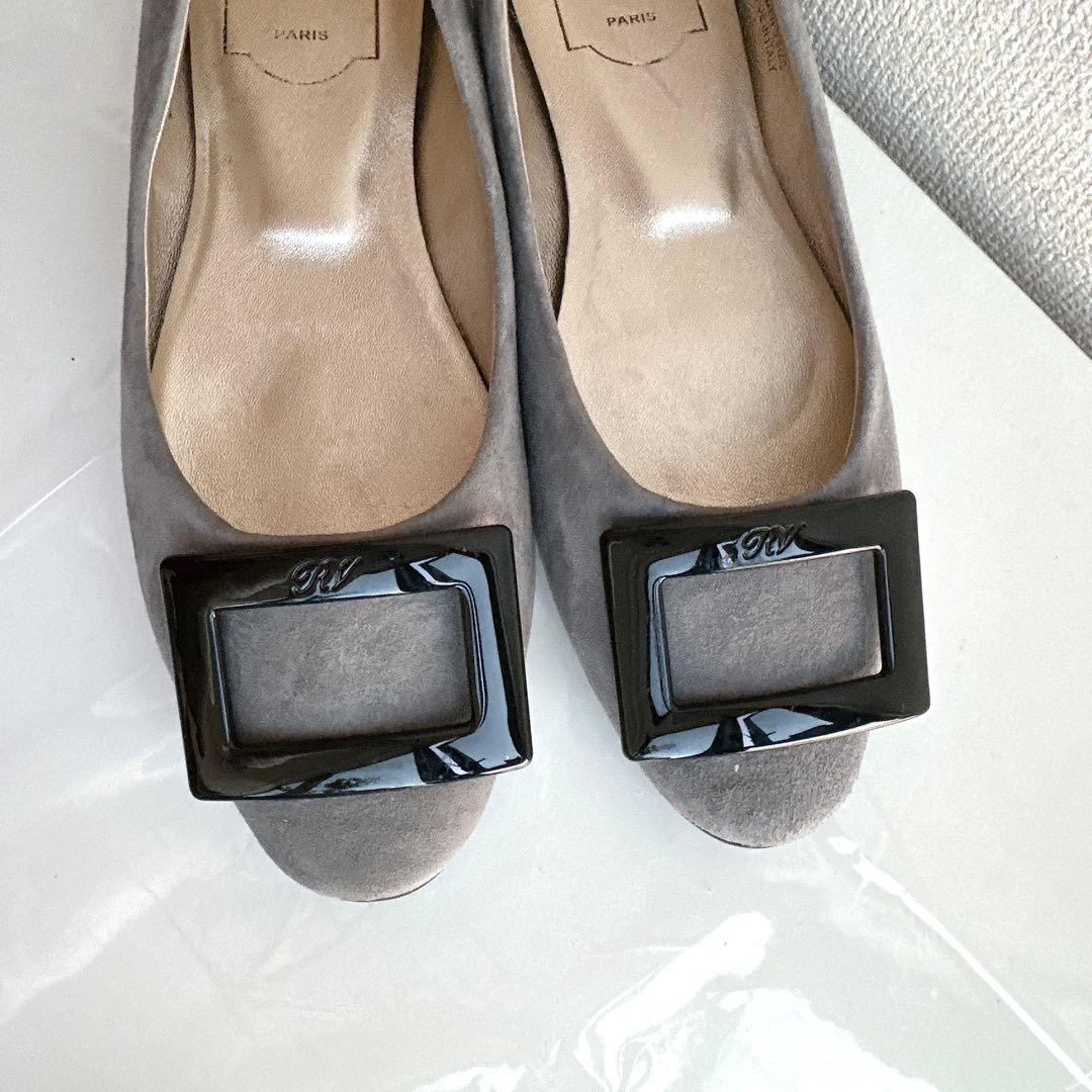 ロジェヴィヴィエ　フラットシューズ　パンプス　バレリーナ　美品　37 スエード