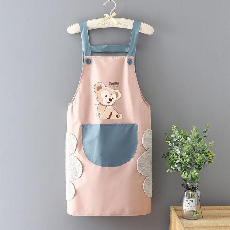 薄手エプロン 夏用 家庭用 可愛いデザイン 防水 防油 ユニセックス