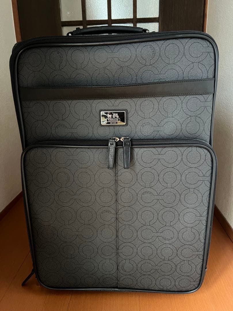 コーチ　77135 オプアート　PVC レザー　キャリーケース