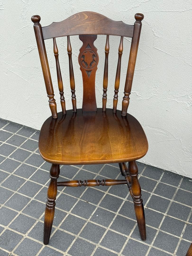 飛騨産業　キツツキマーク　ウィンザーチェア　天然木製　アンティーク　1脚