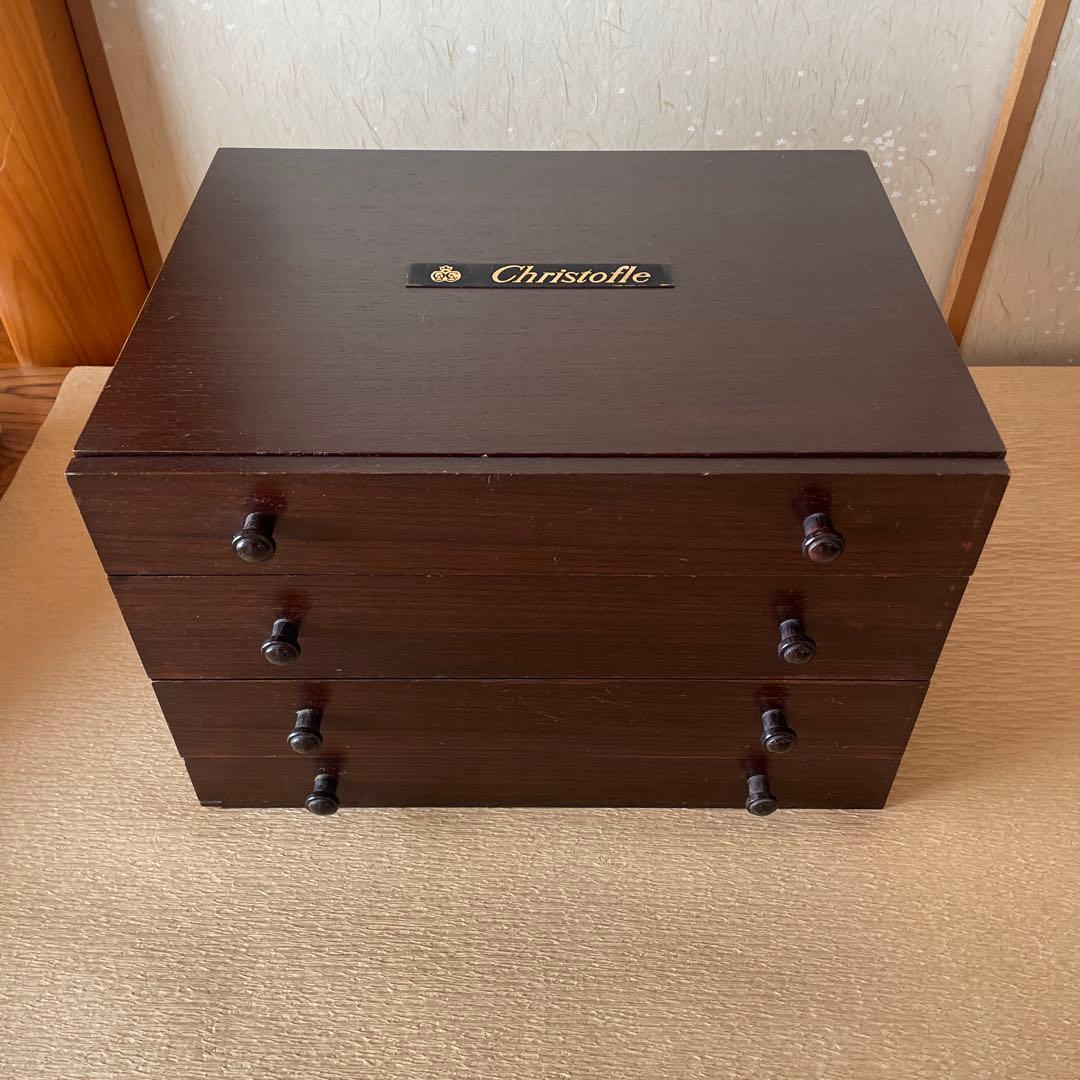 Christofle カトラリー　4段引出しセット　ミモザ