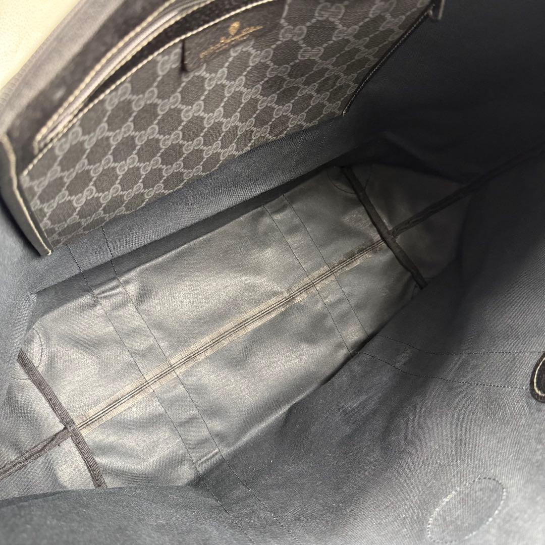 GUCCI グッチ GGスプリーム 旅行 トートバッグ ボストン ブラック
