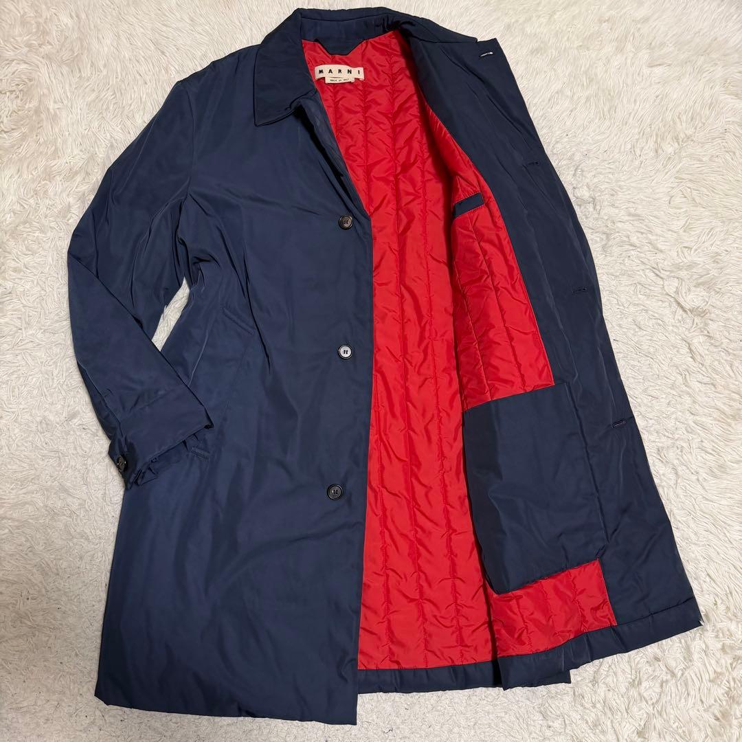 極美品Lサイズ相当　MARNI チェスターコート　ダウンコート　バイカラー