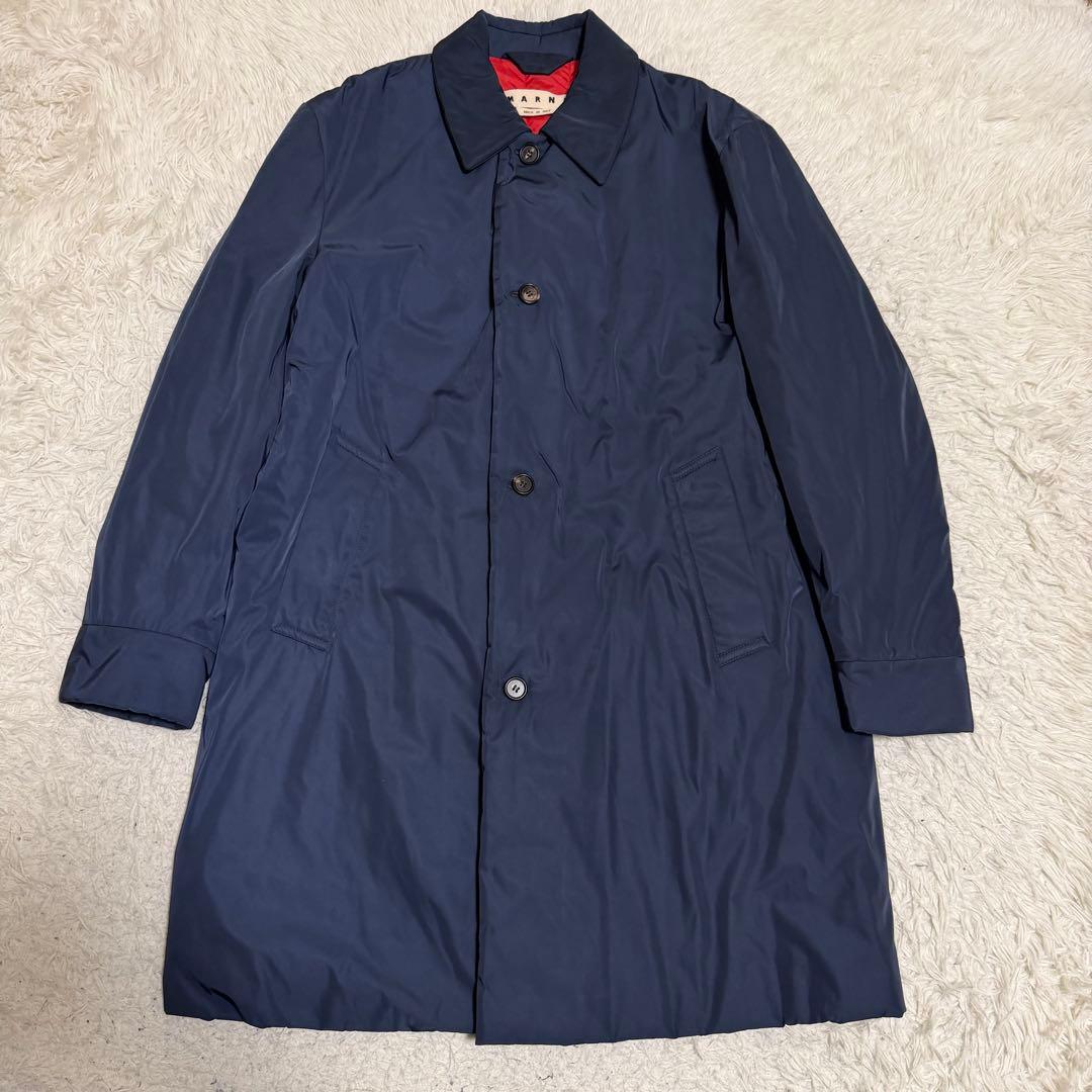 極美品Lサイズ相当　MARNI チェスターコート　ダウンコート　バイカラー