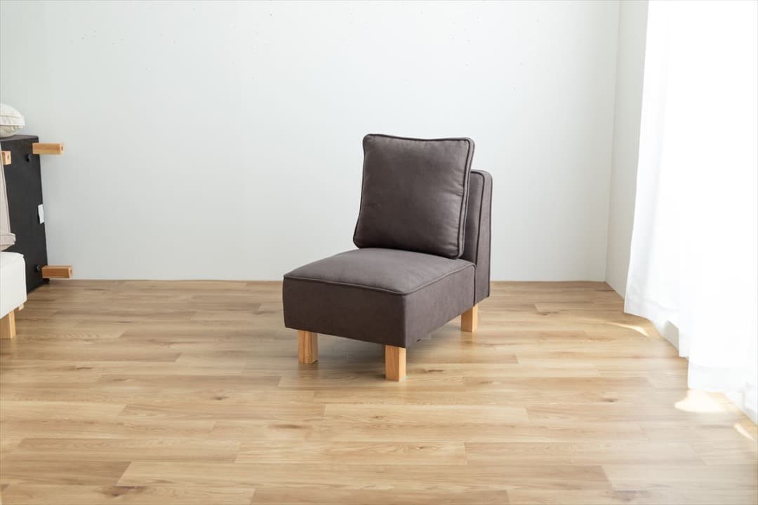 【送料無料】Cindy 1人掛けソファ 天然木 Sバネ