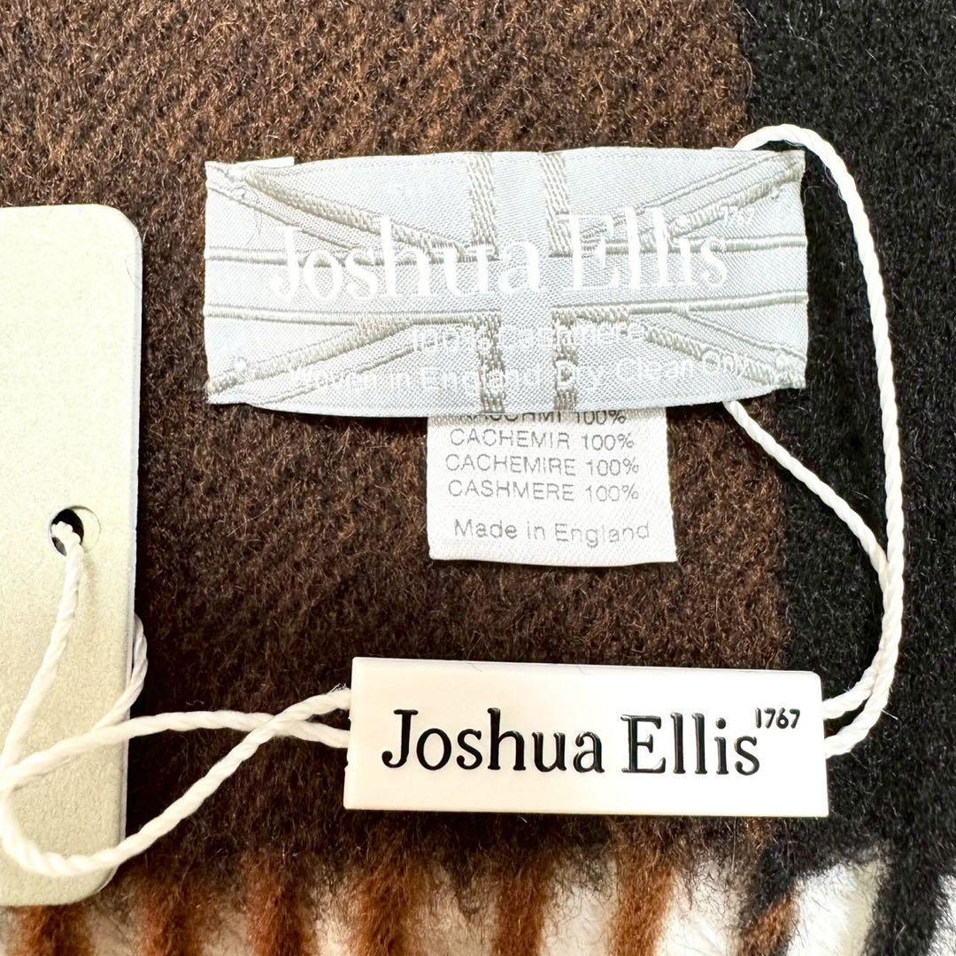 美品 Joshua Ellis カシミア マフラー プライマリーブラックウォッチ