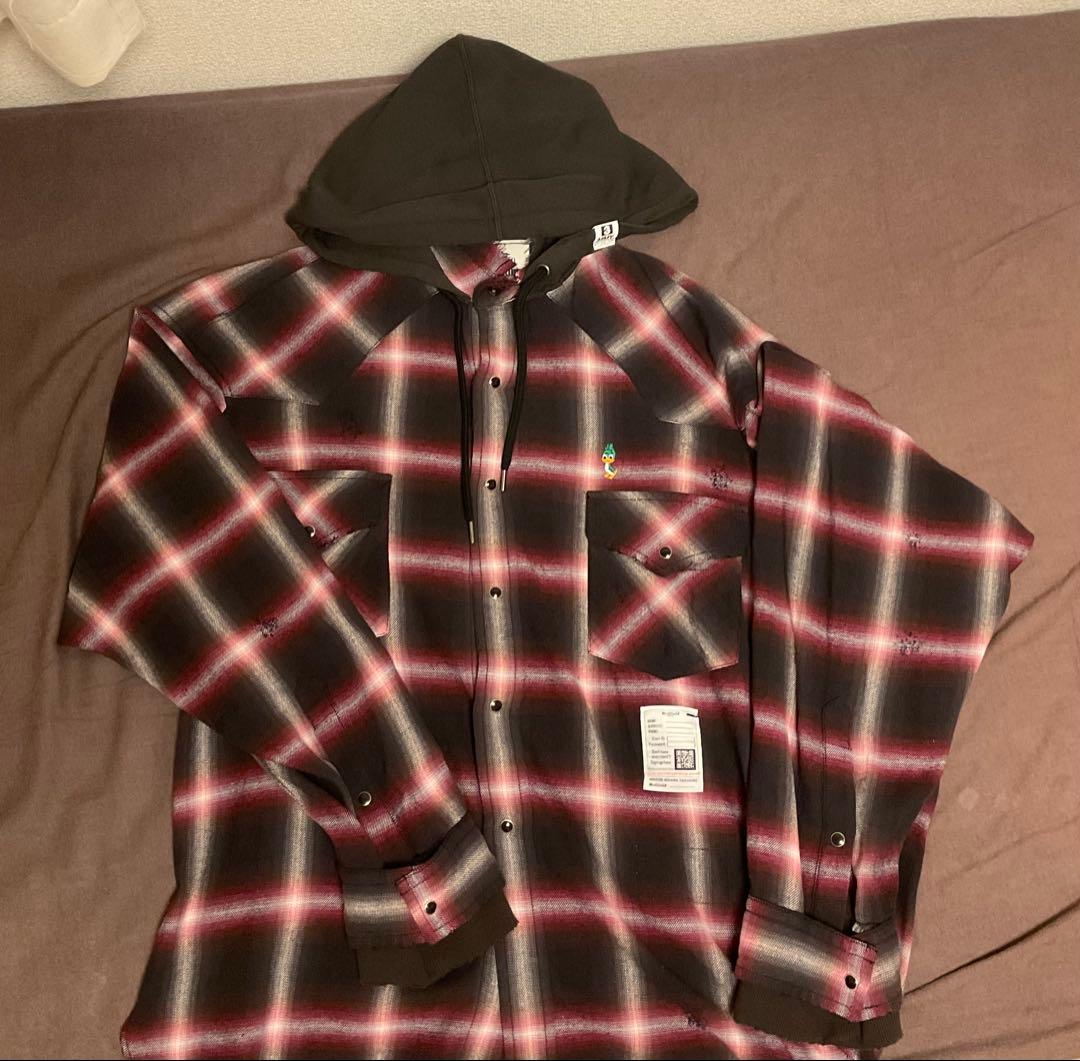 Maison MIHARA YASUHIRO フーディーチェックシャツ 46