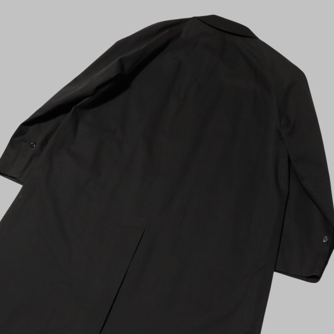 BURBERRY★ノバチェック柄 ステンカラーコート★ブラック★黒★英国製★L