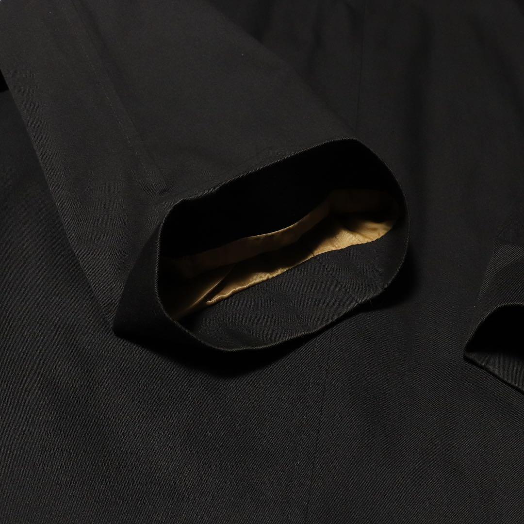 BURBERRY★ノバチェック柄 ステンカラーコート★ブラック★黒★英国製★L