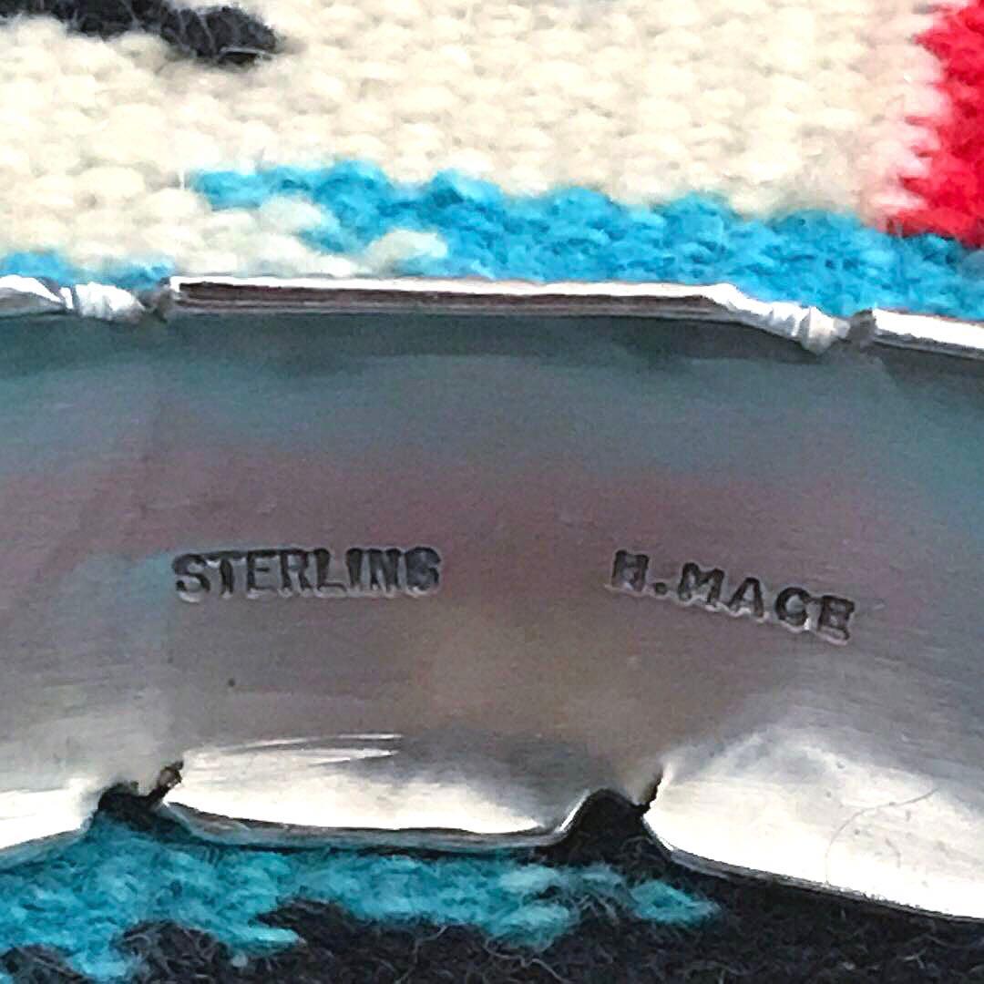 Indian Jewelryハーヴィーメイス　　フェザー　シルバーバングル　③