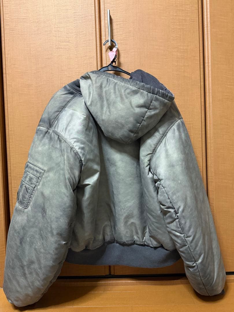 no faith studios リバーシブル　ジャケット　ma1 グレー