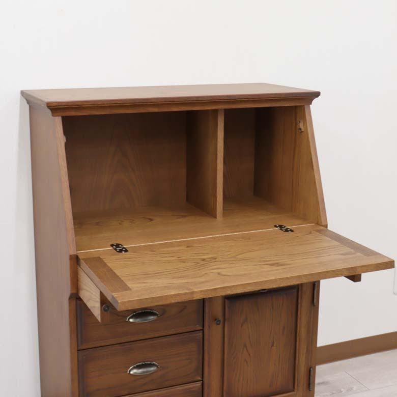 ライティングデスク 幅80cm ナラ材 日本製 旭 北海道 机