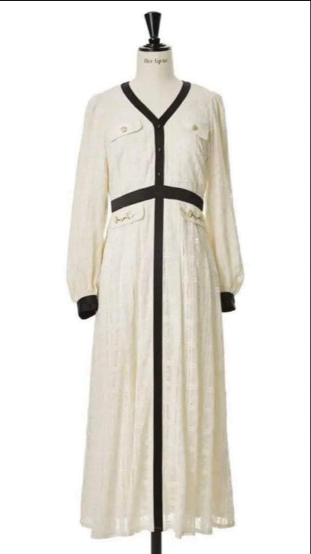 ワンピース Her lip to. Nottingham Lace Long Dress