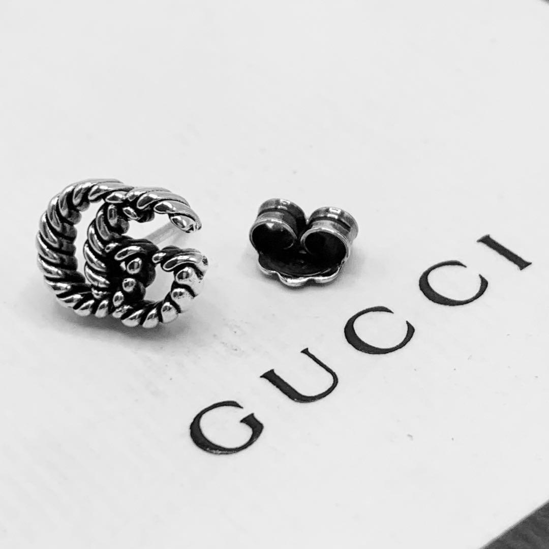 【超美品】GUCCI ピアス　マーモント　ダブルG インターロッキング　片耳