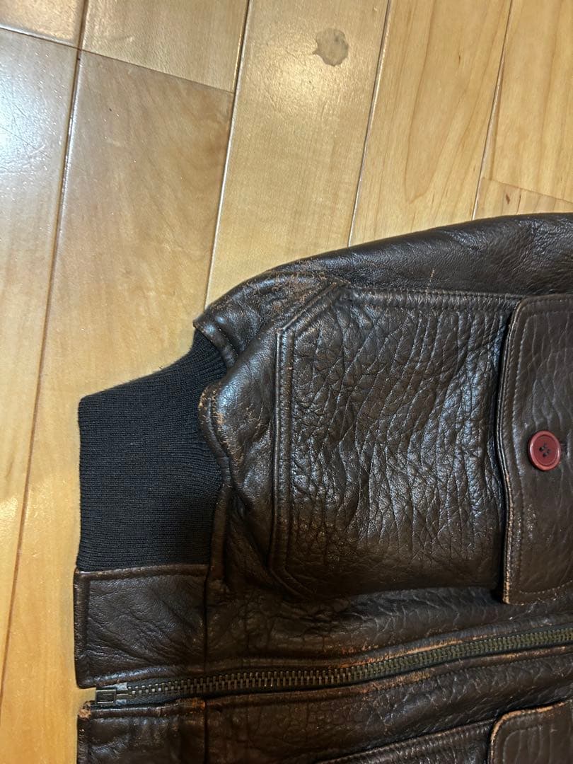 希少 AVIREX G-1 フライトジャケット 本革 地図柄 ボア付 人気 定番